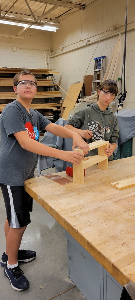 Two students working on thier toolbox