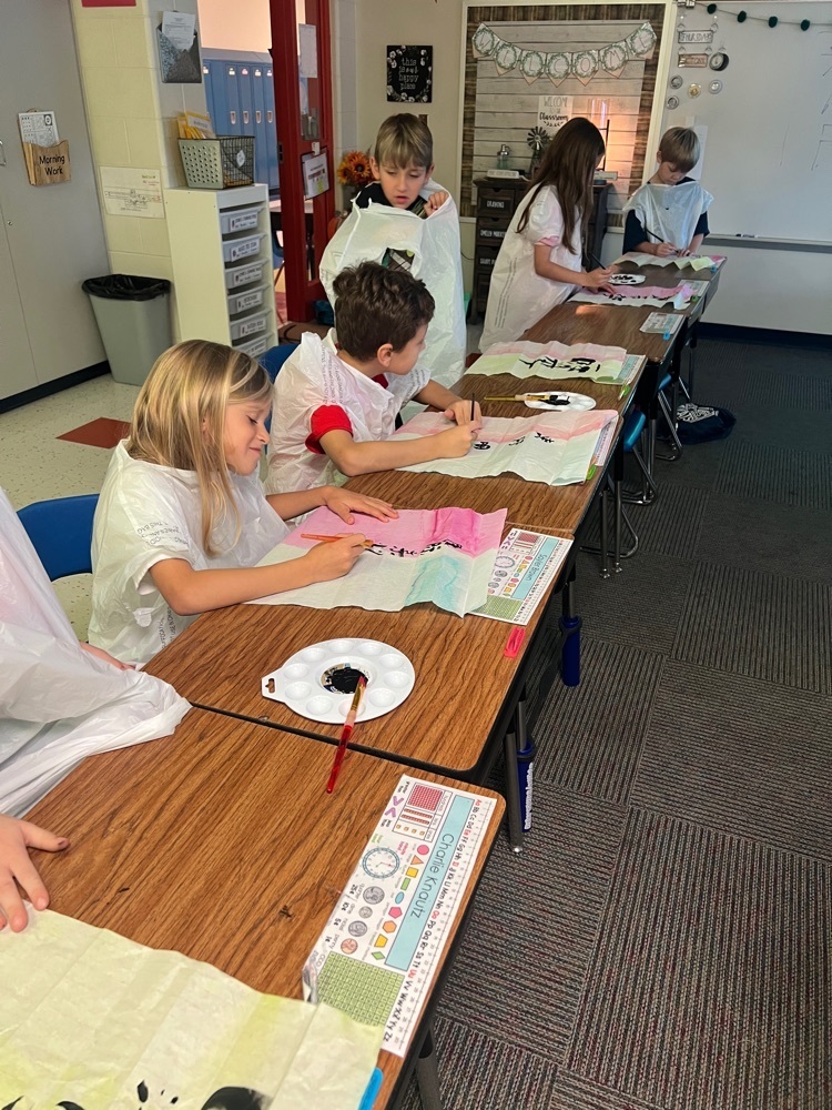 students making flags