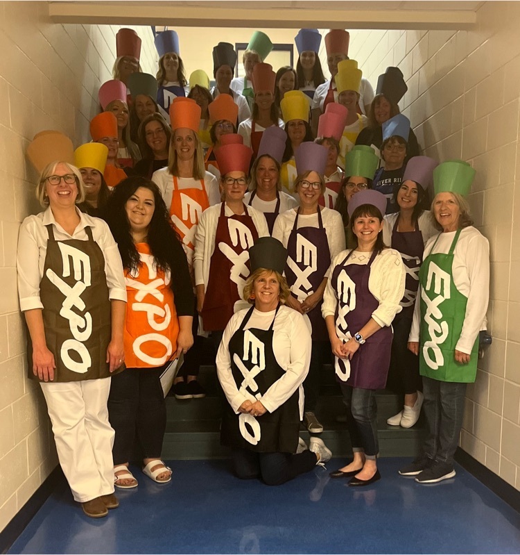 River Ridge Elementary Staff dressed for Halloween